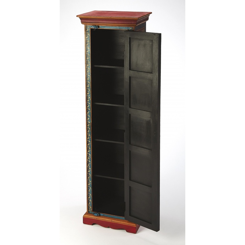 Amir Hand Painted Tall Cabinet By Homeroots