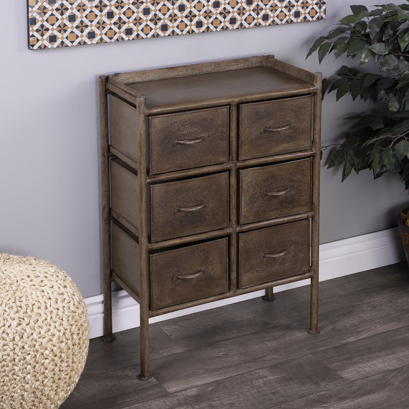 Cameron Industrial Chic Drawer Chest By Homeroots