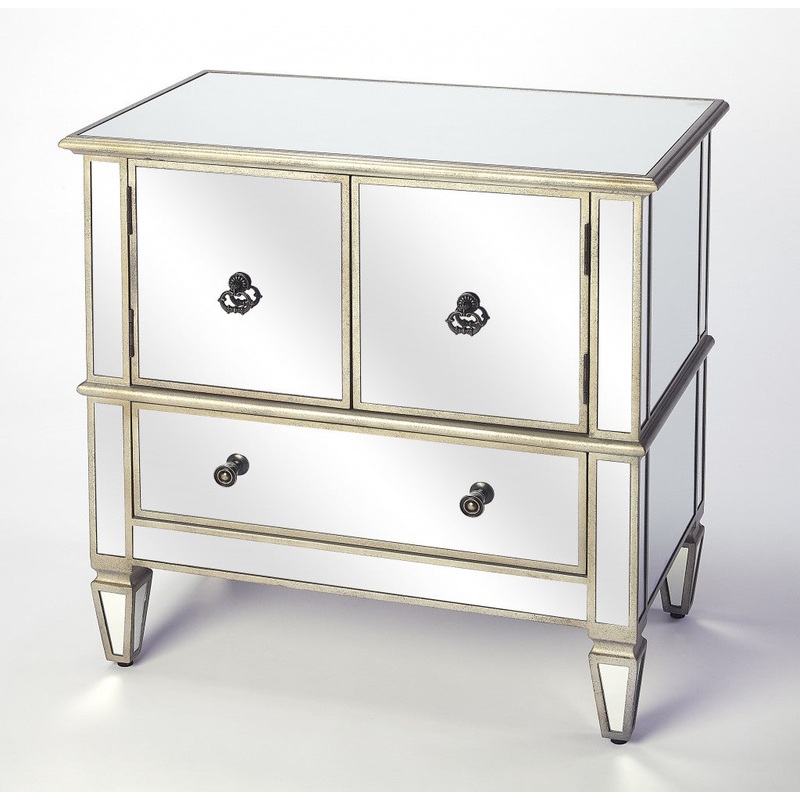 Celeste Mirrored Console Cabinet By Homeroots