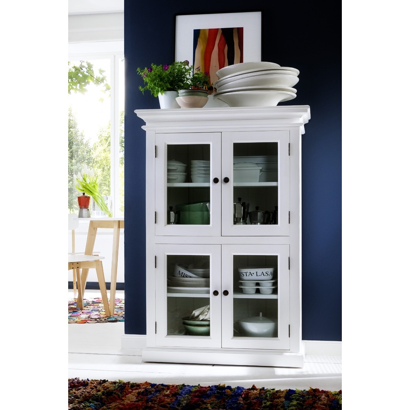 Classic White Two Level Storage Cabinet By Homeroots