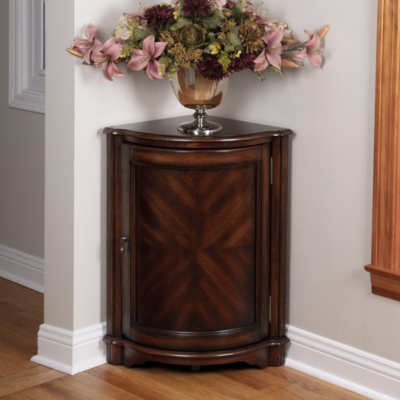 Durham Plantation Cherry Corner Cabinet By Homeroots - 389715