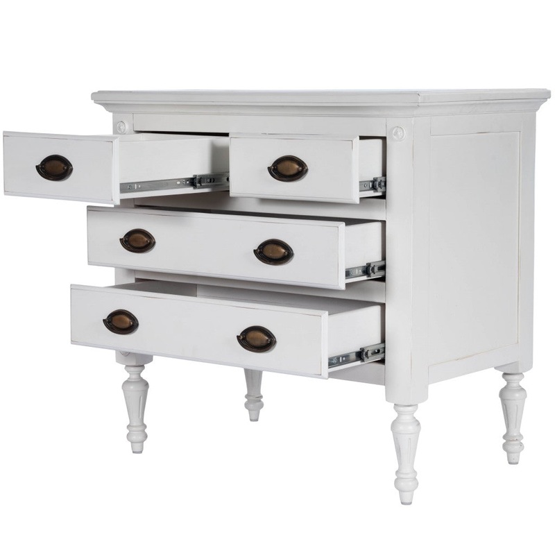 Easterbrook White 4 Drawer Chest By Homeroots