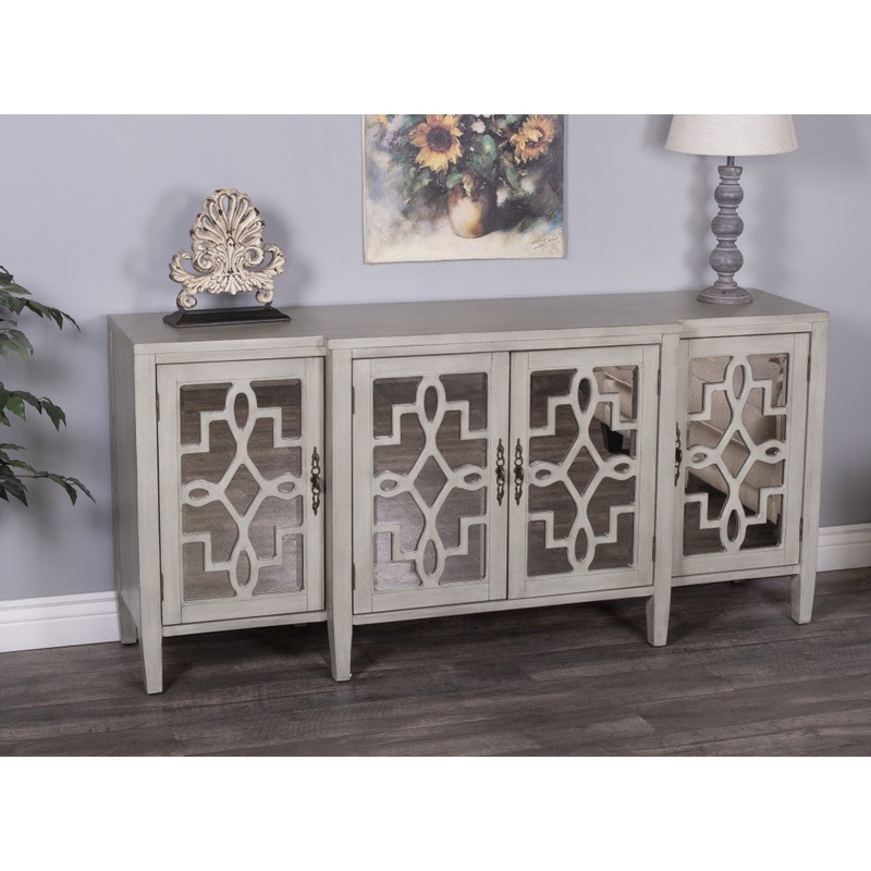 Giovanna Olive Gray Mirrored Sideboard By Homeroots