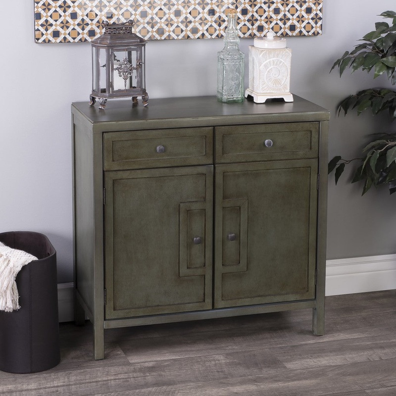 Imperial Green Console Cabinet By Homeroots