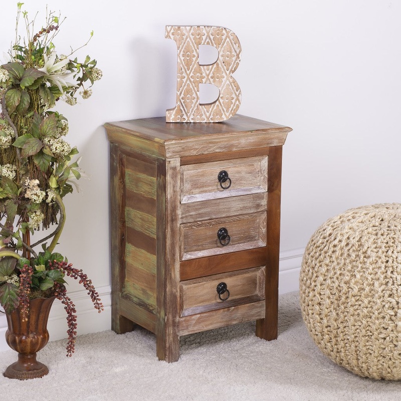 Modern Rustic Three Drawer Accent Chest By Homeroots