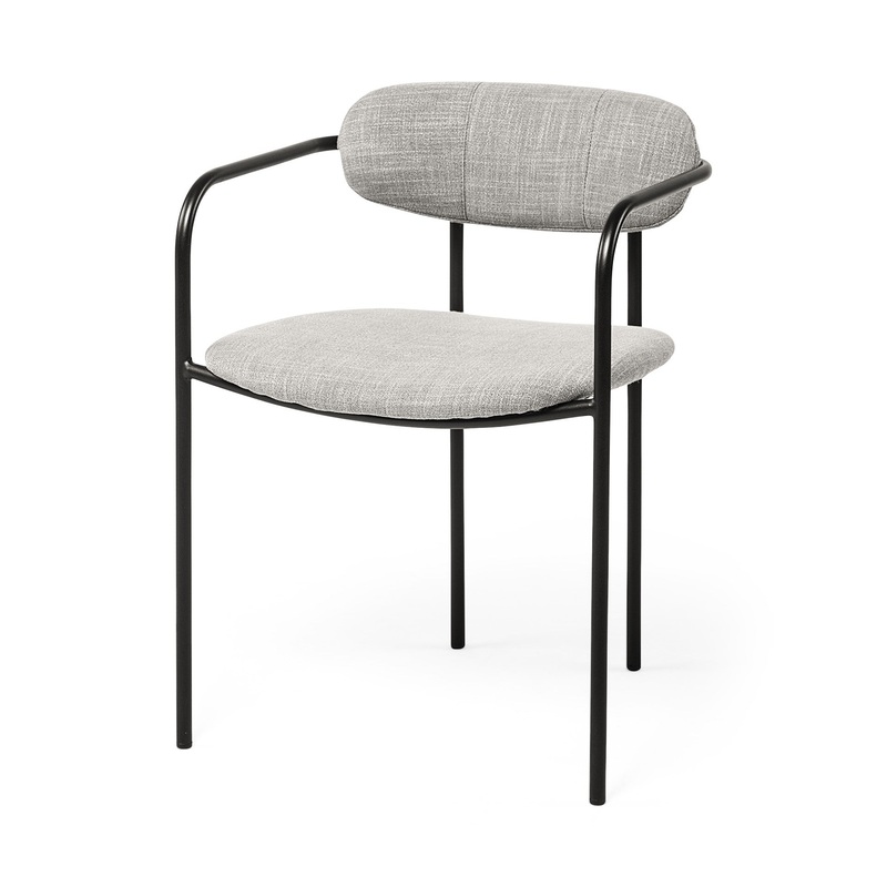 Set Of 2 Black And Heathered Gray Dining Chairs By Homeroots