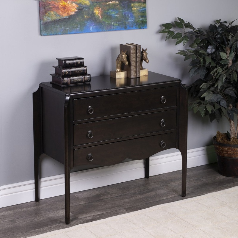 Wilshire Chocolate 3 Drawer Chest By Homeroots