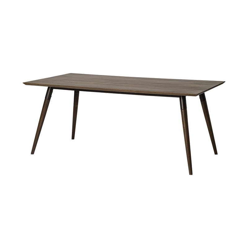 72X39 Brown Solid Wood Top With Metal And Wood Leg Dining Table By Homeroots