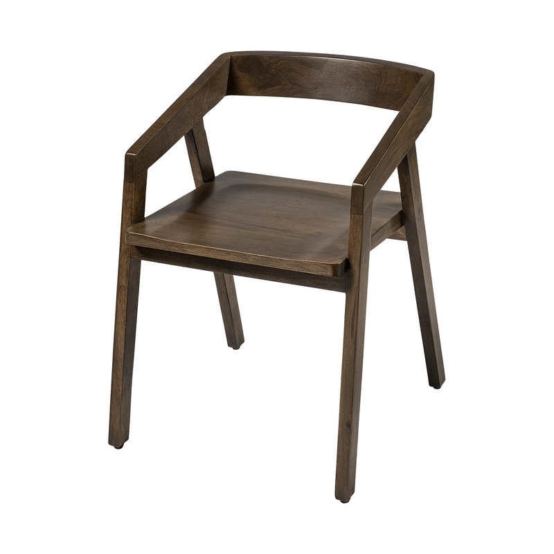 Brown Solid Wood Dining Chair By Homeroots