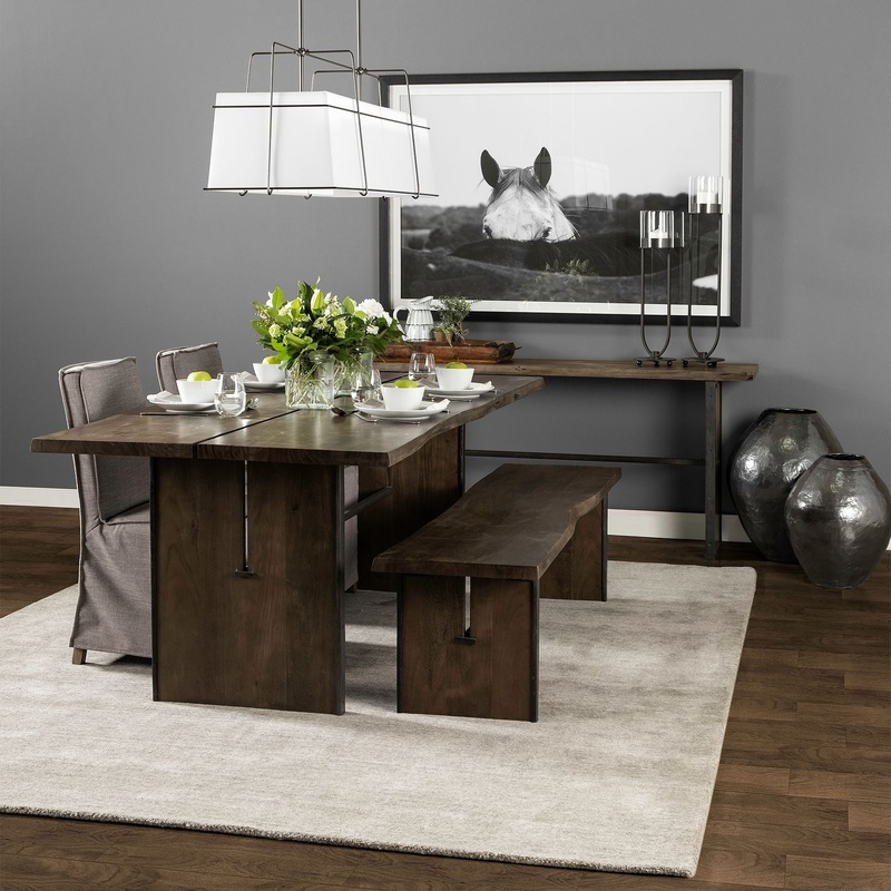 Brown Solid Wood Top And Base Dining Table By Homeroots