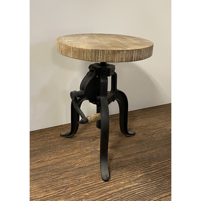 Industrial Adjustable Rustic Crank Stool By Homeroots