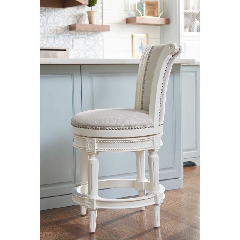 Modern Farmhouse White Counter Height Bar Stool By Homeroots