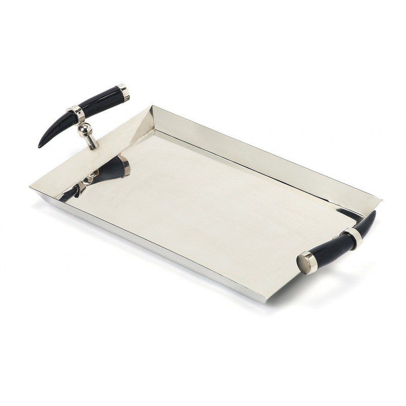 Rectangular Stainless Steel Serving Tray By Homeroots