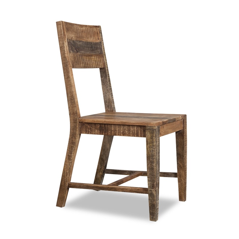 Set Of 2 Solid Mango Wood Dining Chairs By Homeroots