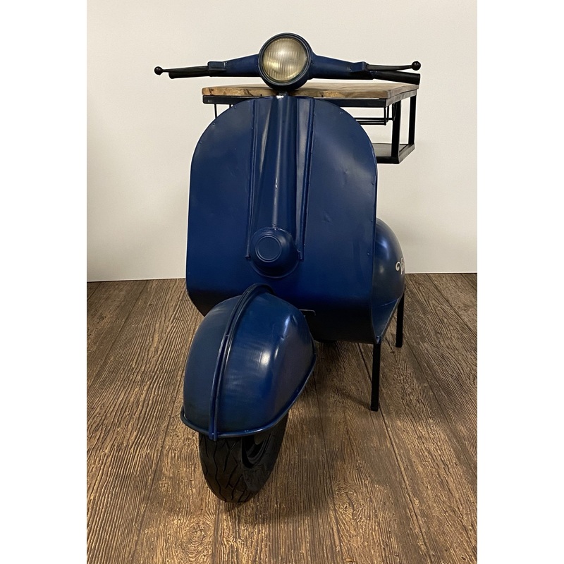 Vintage Blue Scooter Bar Cart By Homeroots