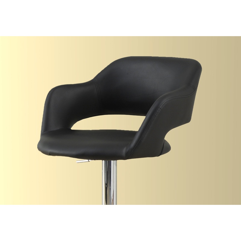 Black Foam Metal Leather Look Barstool By Homeroots - 332763