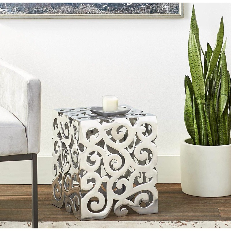 Buffed Paisley Square Stool By Homeroots