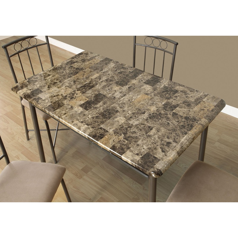 Cappuccino Microfiber Foam And Mdf 5Pcs Dining Set By Homeroots
