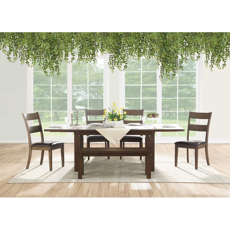 Dark Oak Wood Dining Table By Homeroots