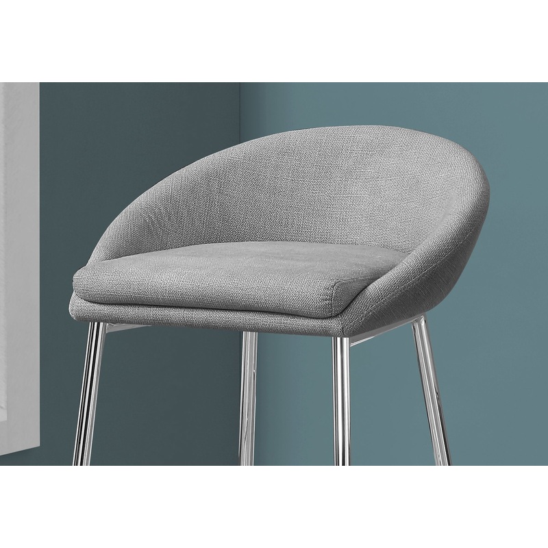 Grey Foam Metal Polyester Barstool Set Of 2 By Homeroots