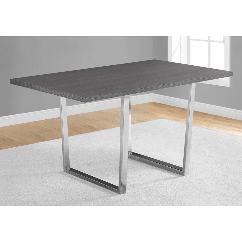 Grey Particle Board Metal Dining Table By Homeroots