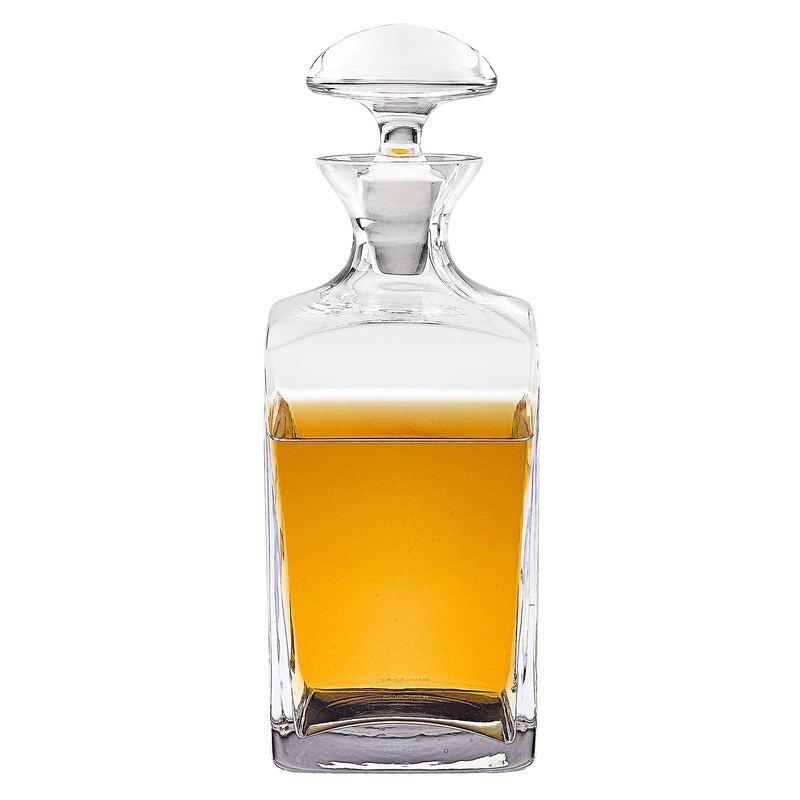 Mouth Blown European Crystal Scotch Or Whiskey Decanter 34 Oz By Homeroots