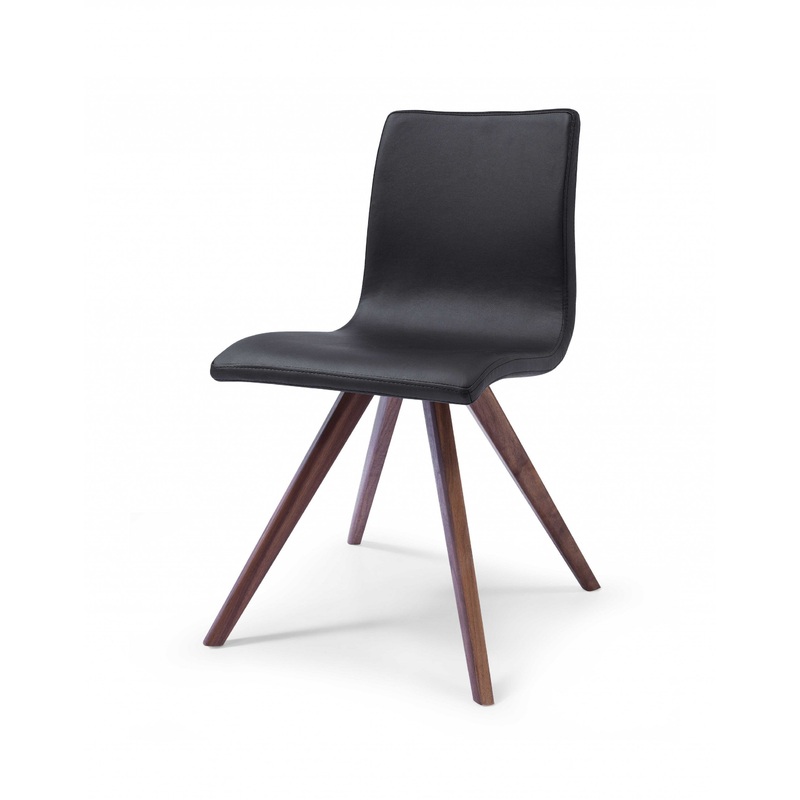 Set Of 2 Black Faux Leather Dining Chairs By Homeroots