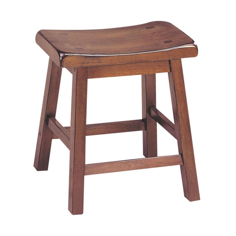 Walnut Wooden Set Of 2 Stool By Homeroots