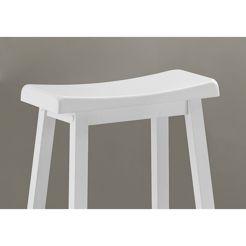 White Solid Wood Mdf Barstools 2Pcs By Homeroots