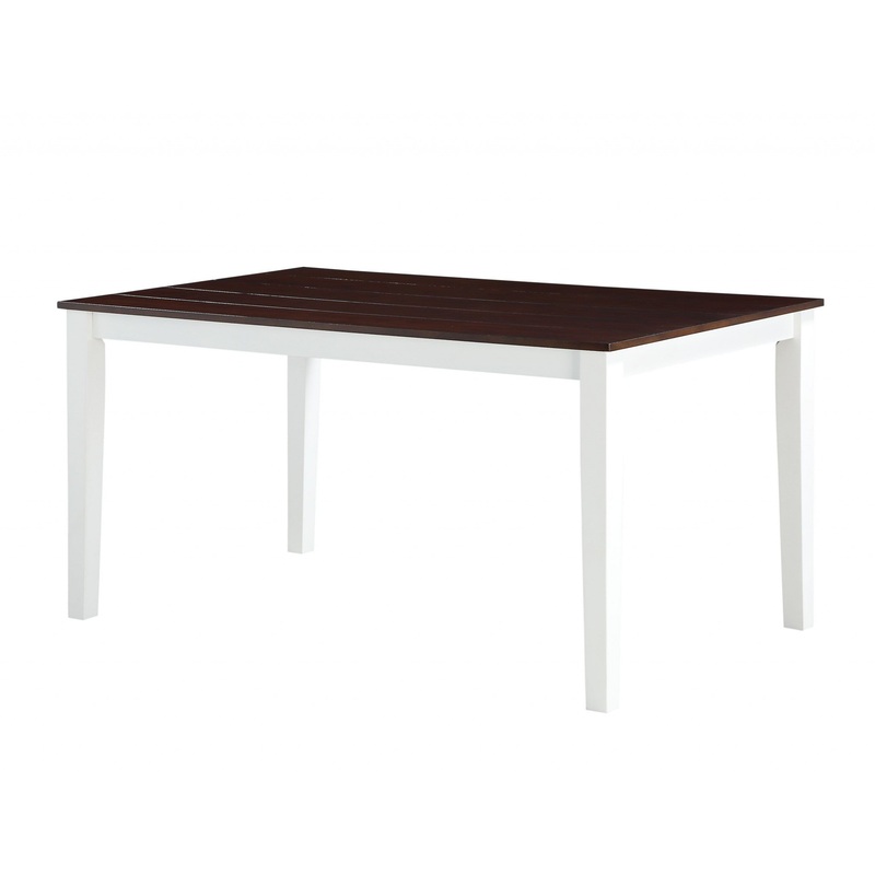 White Walnut Wood 7Pc Pk Dining Set By Homeroots