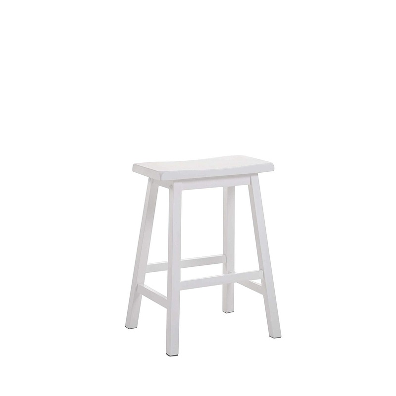 24' White Counter Height Stool (Set Of 2) By Homeroots