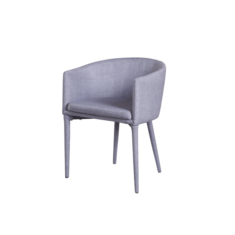 28' Grey Fabric And Metal Dining Chair By Homeroots