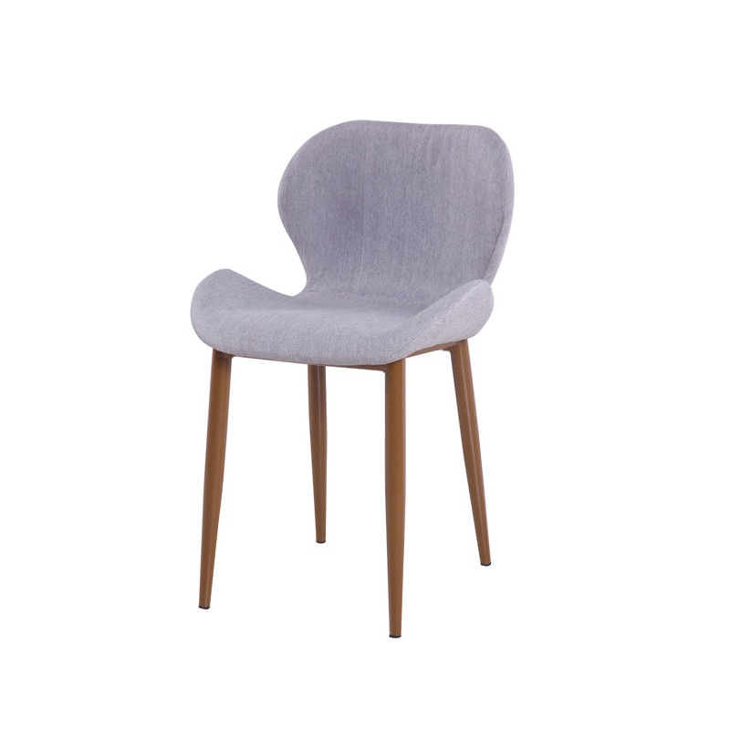 29' Grey Fabric And Metal Dining Chair By Homeroots