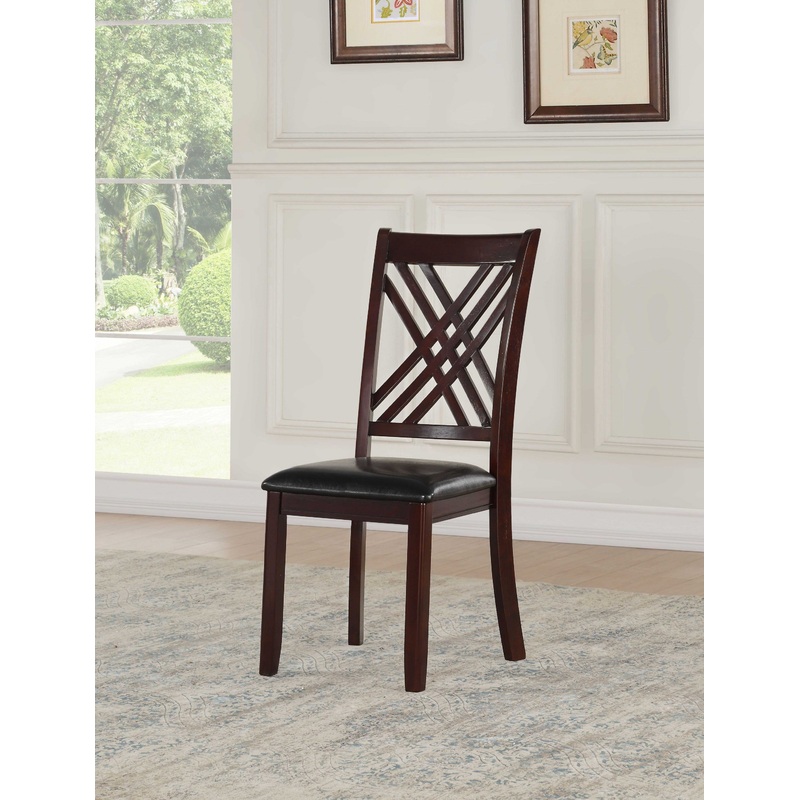 2Pc Black And Espresso Side Chair By Homeroots - 318946