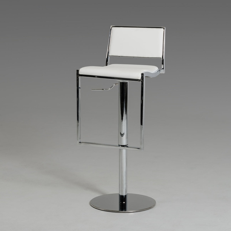 32' White Eco Leather And Steel By Homeroots