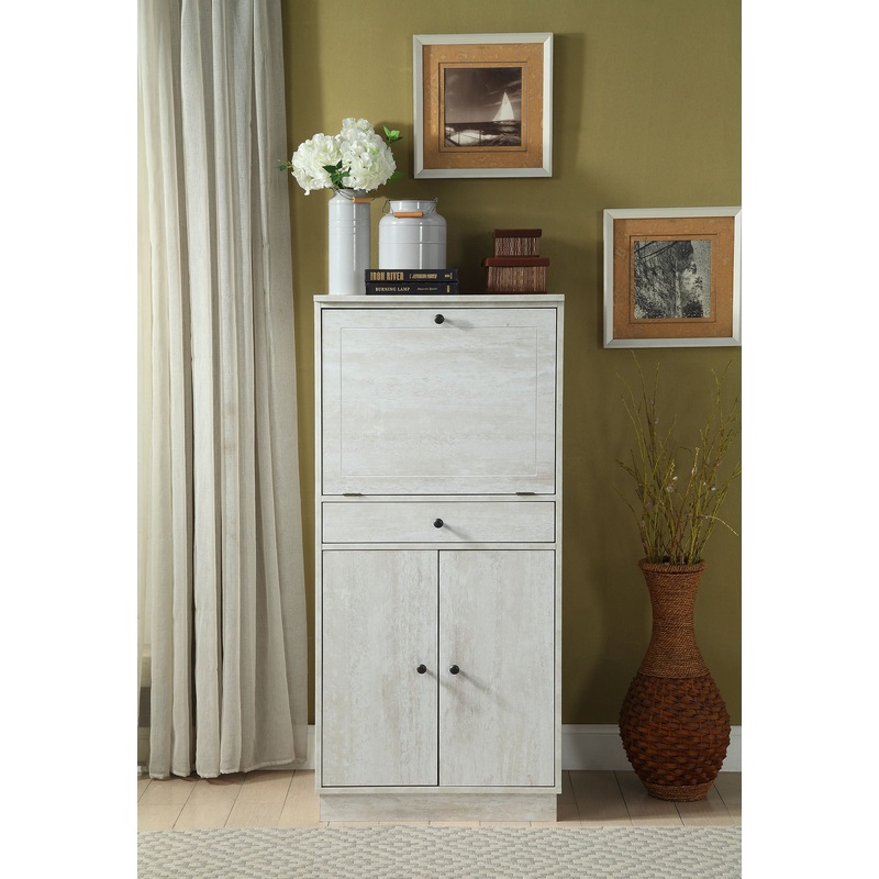 Antique White Mdf Wine Cabinet By Homeroots