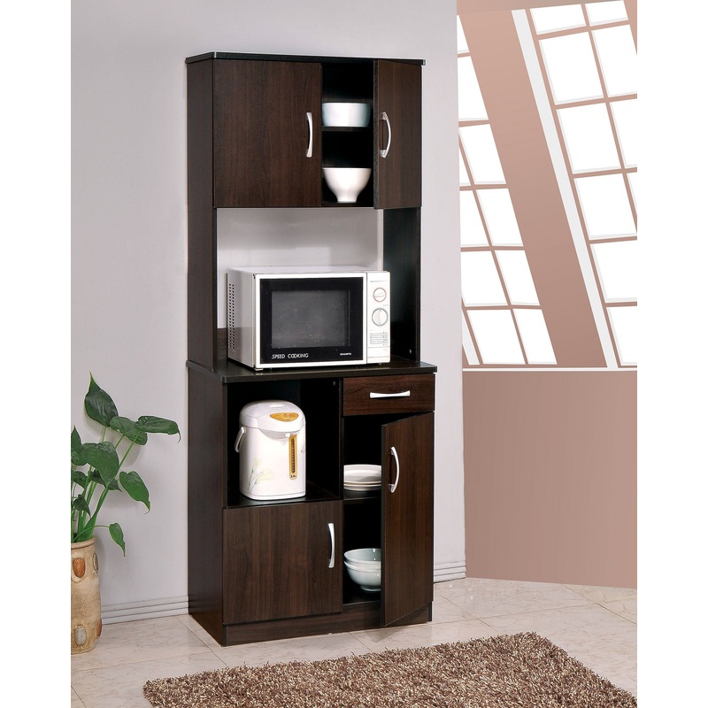 Espresso Kitchen Cabinet By Homeroots