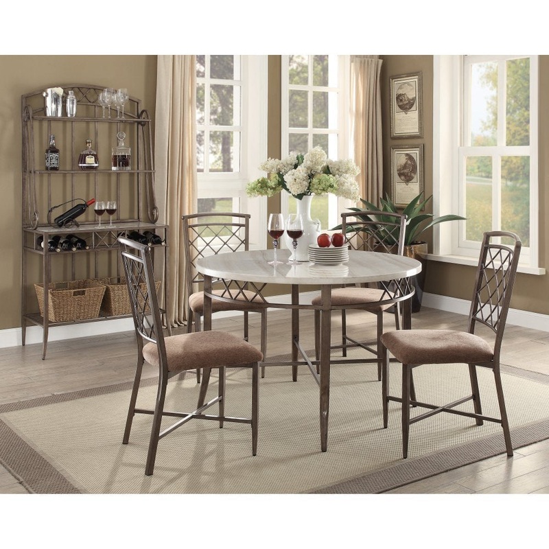 Fau Marble And Antique Dining Table By Homeroots