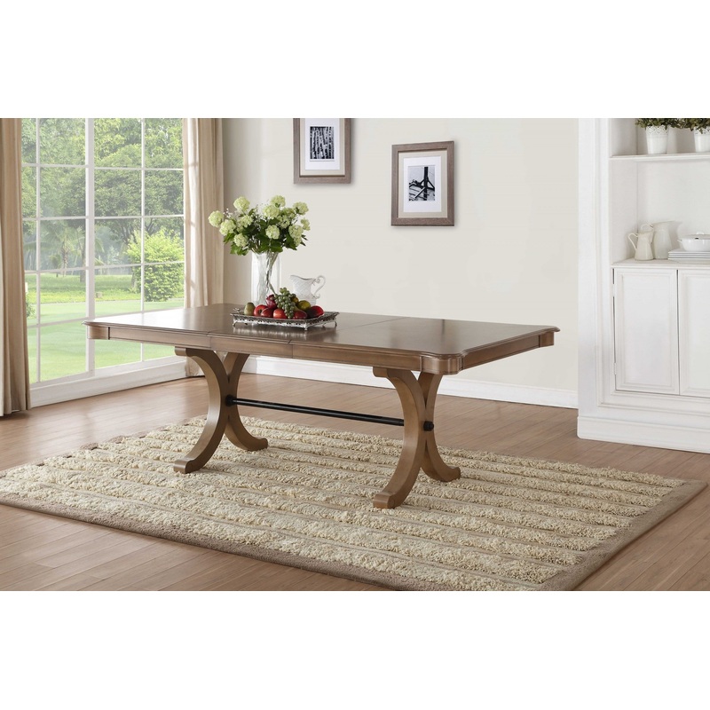 Gray Oak Dining Table By Homeroots