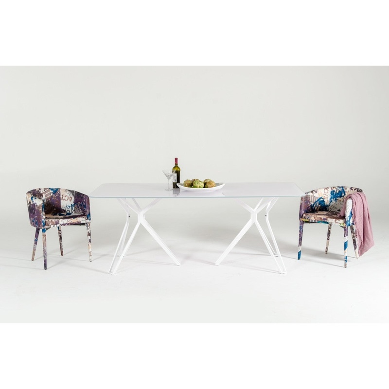 Modern Pattern Fabric Wrapped Dining Or Accent Chair By Homeroots