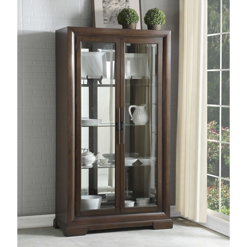 Tobacco Rectangular Display Cabinet By Homeroots