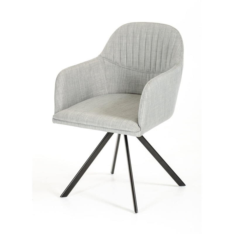31' Grey Fabric And Metal Dining Chair By Homeroots
