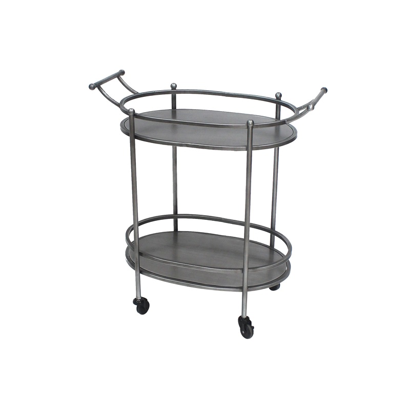 Bronze Antique Oval Service Cart By Homeroots