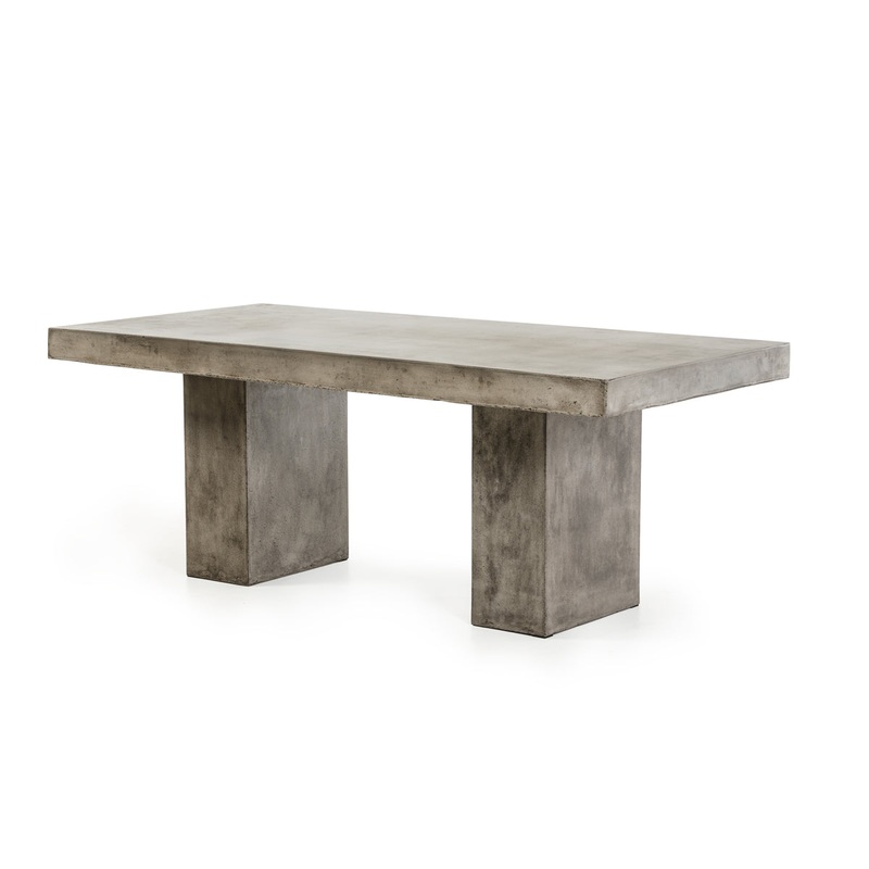 Dark Gray Concrete Dining Table By Homeroots