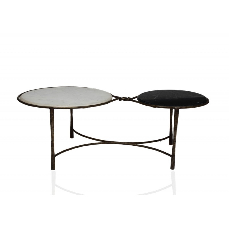 Mid Century Dual Rim Coffee Table By Homeroots