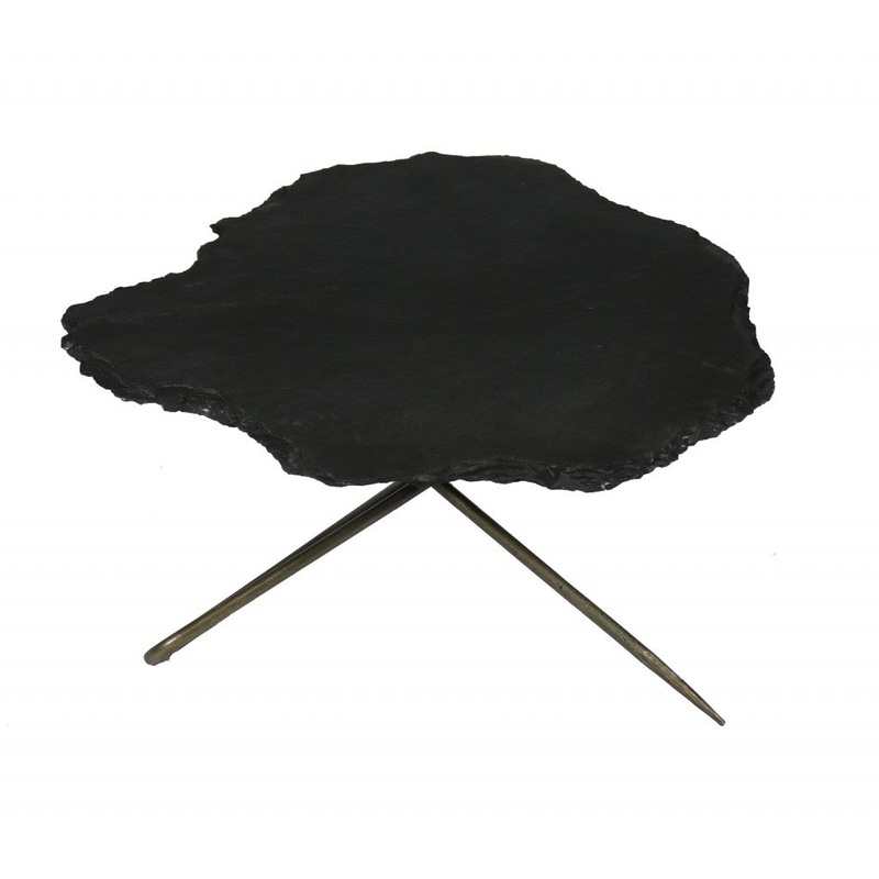 Set of 2 Black Live Edge Coffee Tables By Homeroots