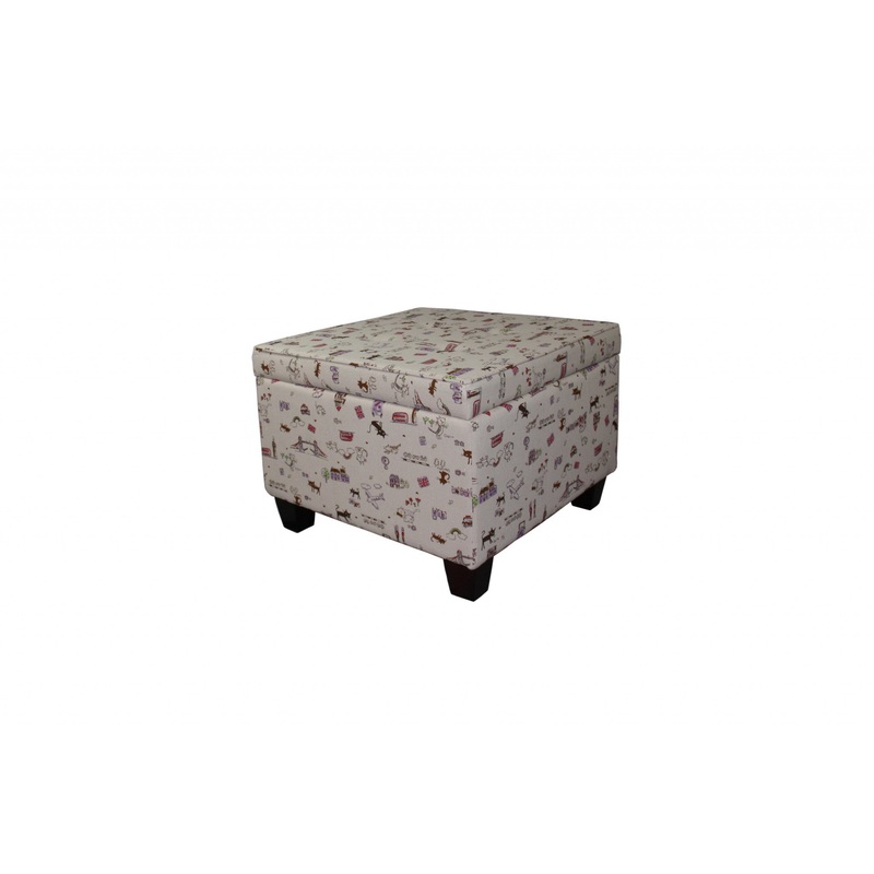 Traveling Cats Storage Ottoman By Homeroots