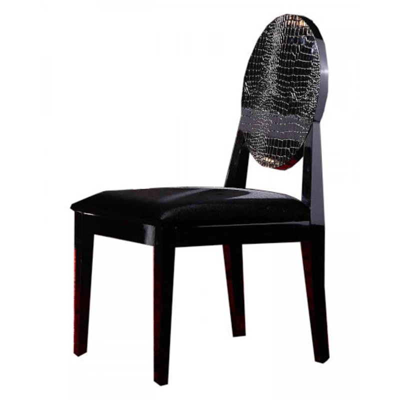 Two 38' Black Velour And Wood Dining Chairs By Homeroots
