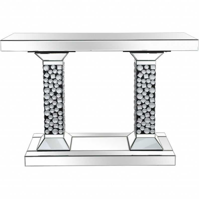 Beaded Pestestal Console Table By Homeroots