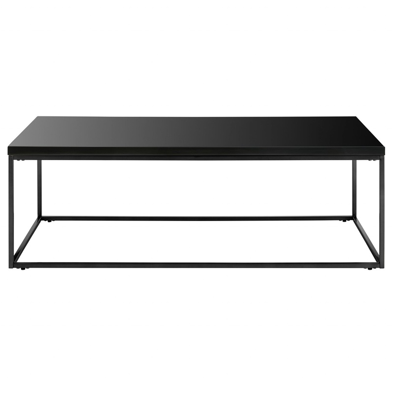 Black on Black High Gloss Coffee Table By Homeroots
